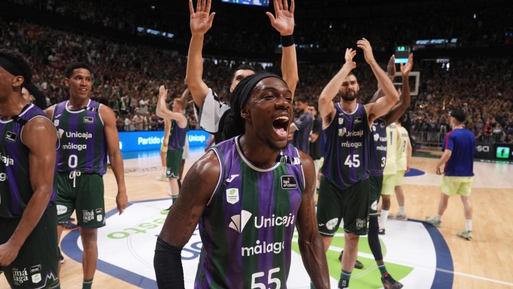Kendrick Perry celebra la victoria contra el FC Barcelona