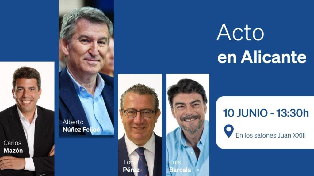 Cartel de la comida de este martes en Alicante