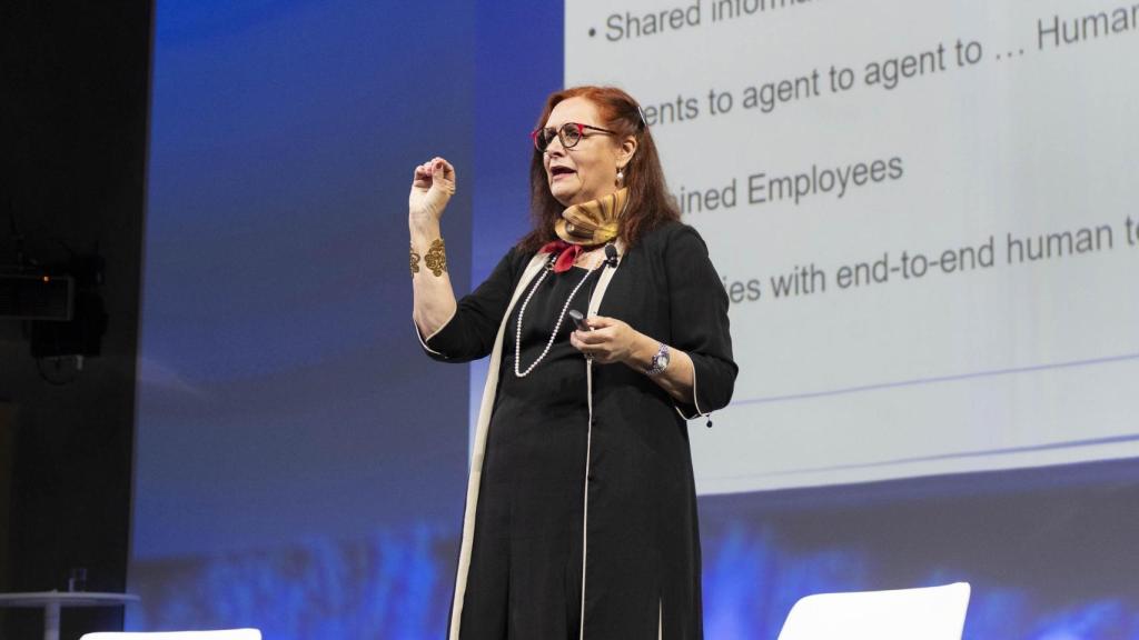 Kay Firth-Butterfield, durante su visita a Madrid en el FinAI Summit de BBVA.