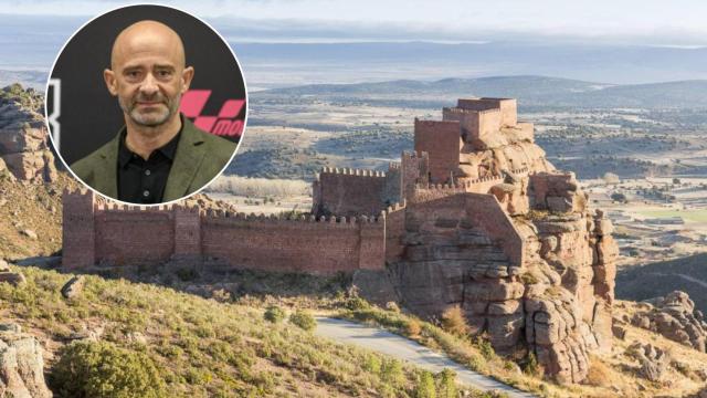 Montaje de Antonio Lobato y el pueblo turolense.