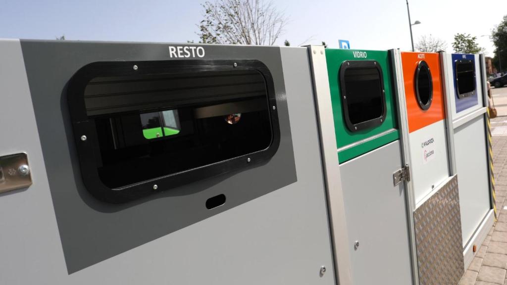 Los contenedores portátiles con los que el Ayuntamiento de Toledo busca fomentar el reciclaje.