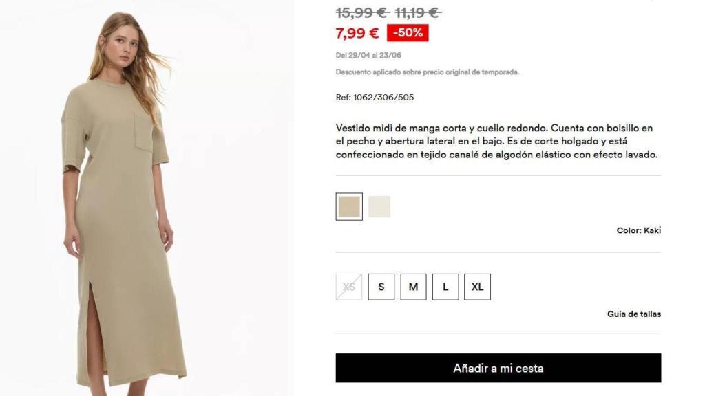 Vestido canalé. Ref: 1062/306/505