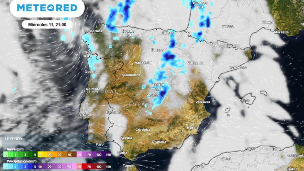 Previsión para el miércoles.