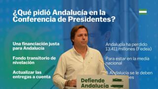 Antonio Repullo, este lunes en la rueda de prensa en la sede del PP de Andalucía en Sevilla.