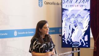 Inés Rey en la presentación de San Juan 2025