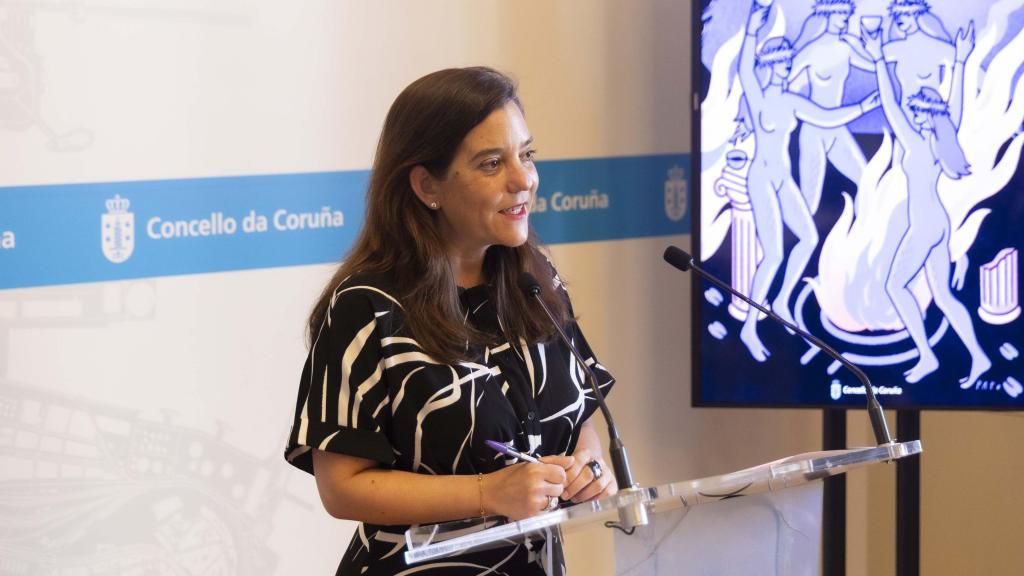 Inés Rey en la presentación de San Juan 2025