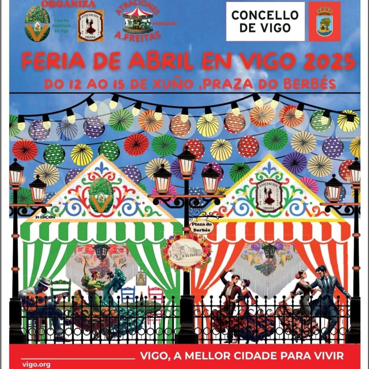 Cartel Feria de Abril en Vigo 2025