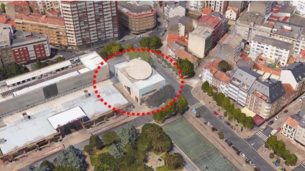 Localización del centro cultural Carvalho Calero.