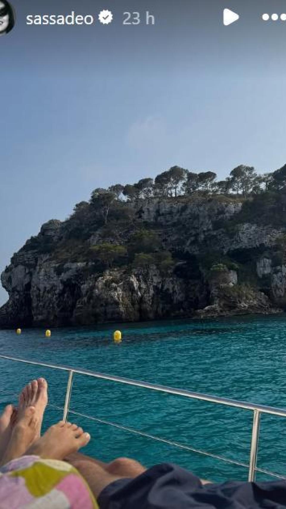 Sassa de Osma, en un 'story' de Instagram.