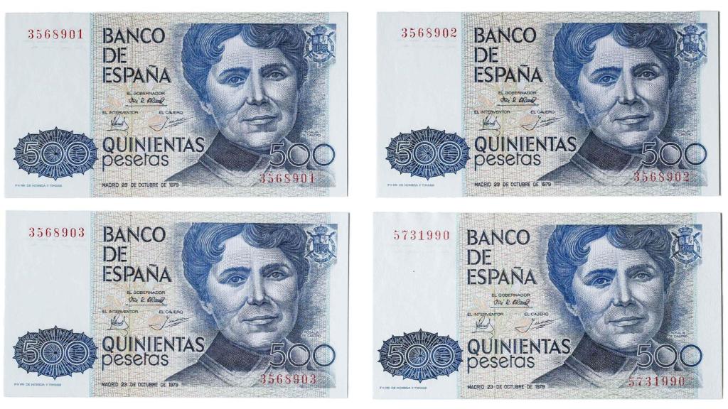 Último billete de 500 pesetas que tuvieron en sus manos los españoles.