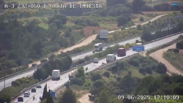 Imagen del lugar del accidente recogida por las cámaras de la DGT.