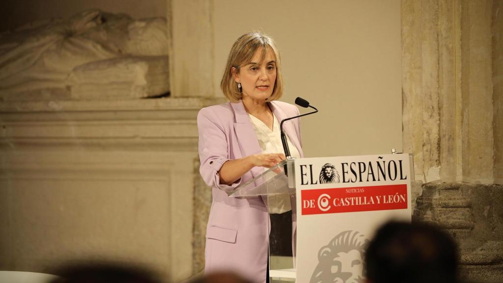 La directora de EL ESPAÑOL de Castilla y León, Silvia García, durante su bienvenida al foro