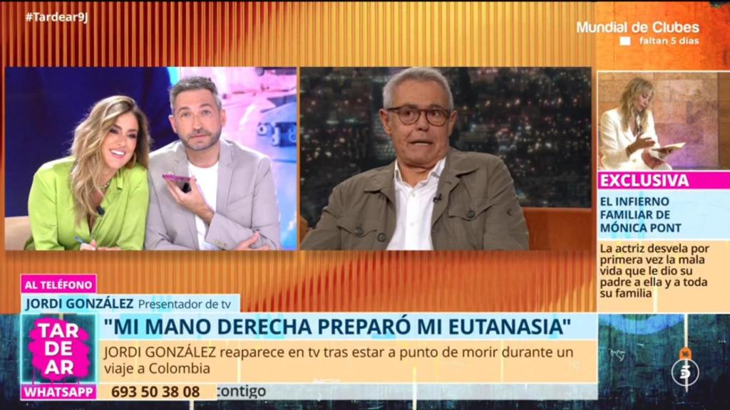 Jordi González, al teléfono, en 'Tardear'