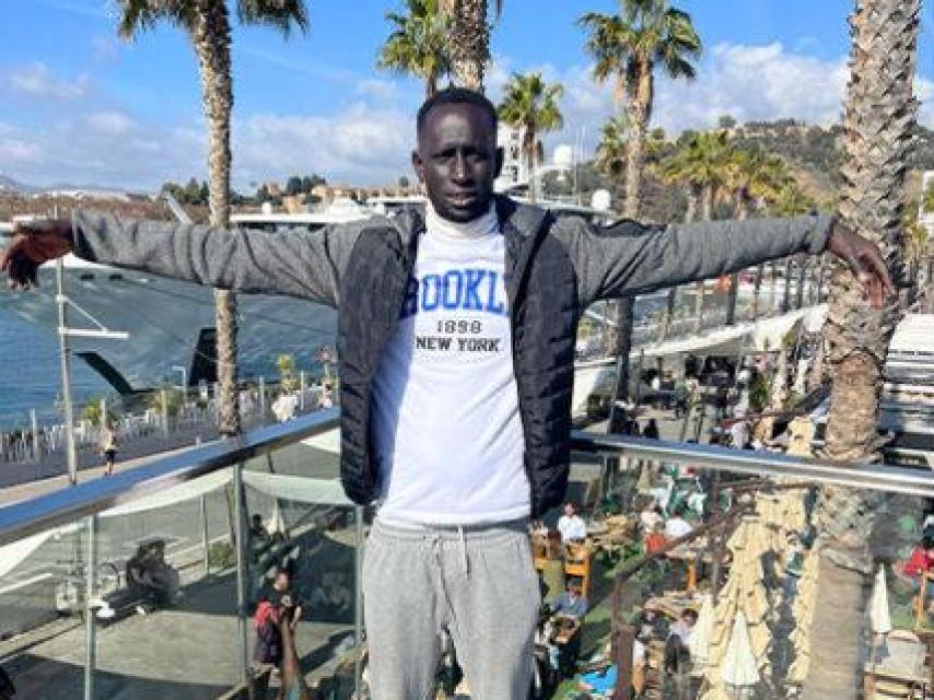Abdou Gnom posa en Málaga en una foto cedida.