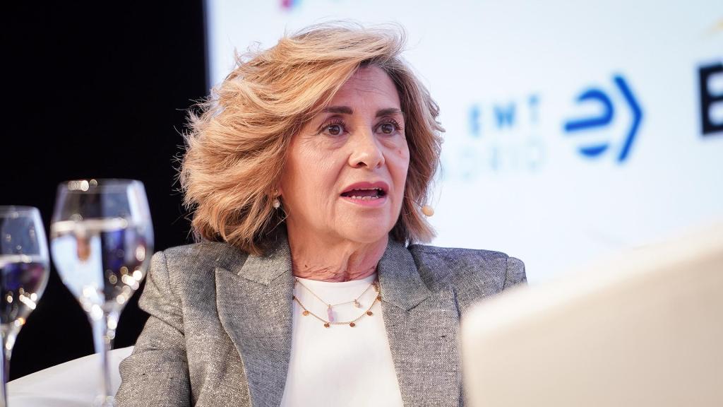 Elena Gazapo, rectora de la Universidad Europea de Madrid, durante una entrevista con EL ESPAÑOL.