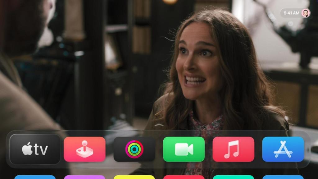 Elementos transparentes en tvOS 26.