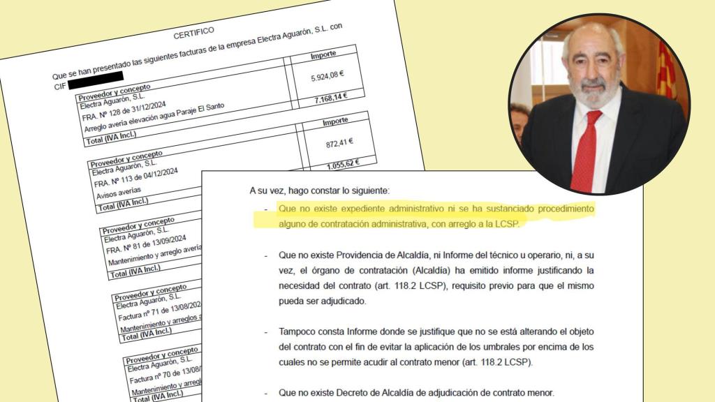 Lucio Cucalón, con el informe del interventor.