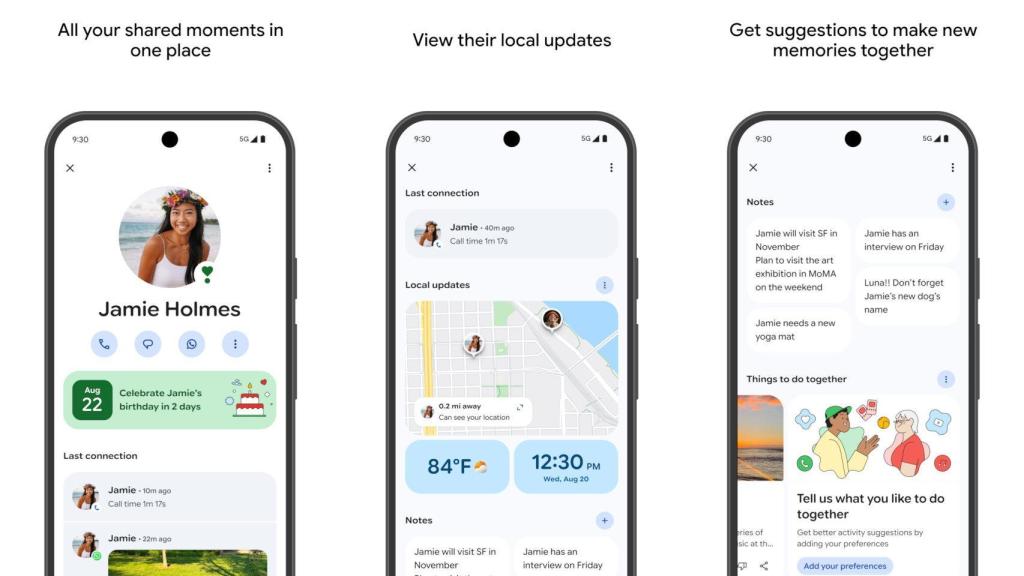 Nueva app Contactos VPN de Pixel de Google