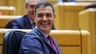 Pedro Sánchez, presidente del Gobierno, en su última sesión de control en el Senado, el 12 de marzo de 2024.