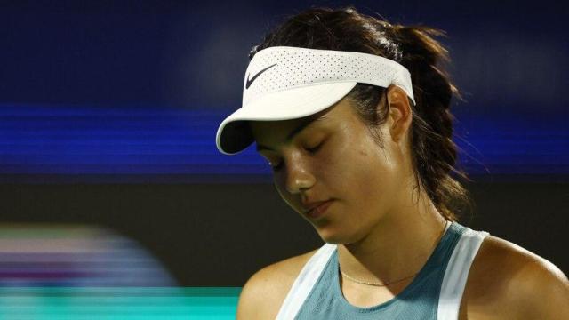 Emma Raducanu, durante su participación en el master 1000 de Dubai.