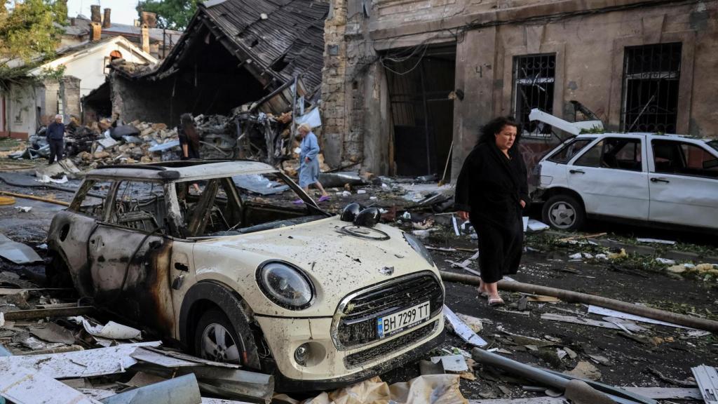 Destrucción provocada por el ataque ruso en Odesa.
