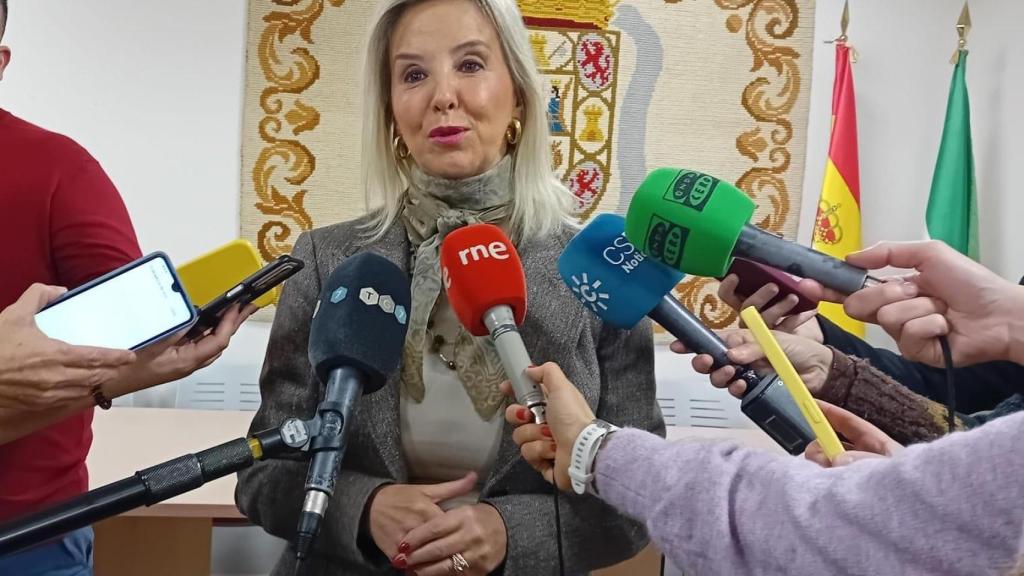 La fiscal superior de Andalucía, Ana Tárrago, atiende a los medios de comunicación.