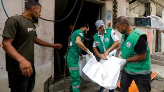 Un palestino fallecido por ataques de Israel en la ciudad de Gaza el 10 de  junio.