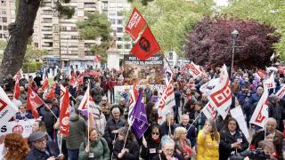 Imagen de archivo de una manifestación de los sindicatos en Valladolid