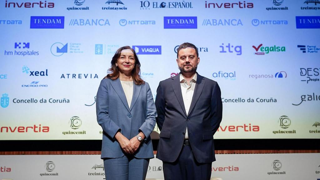 Carmen Lence, CEO de Grupo Lence, y Arturo Criado, subdirector de EL ESPAÑOL-Invertia
