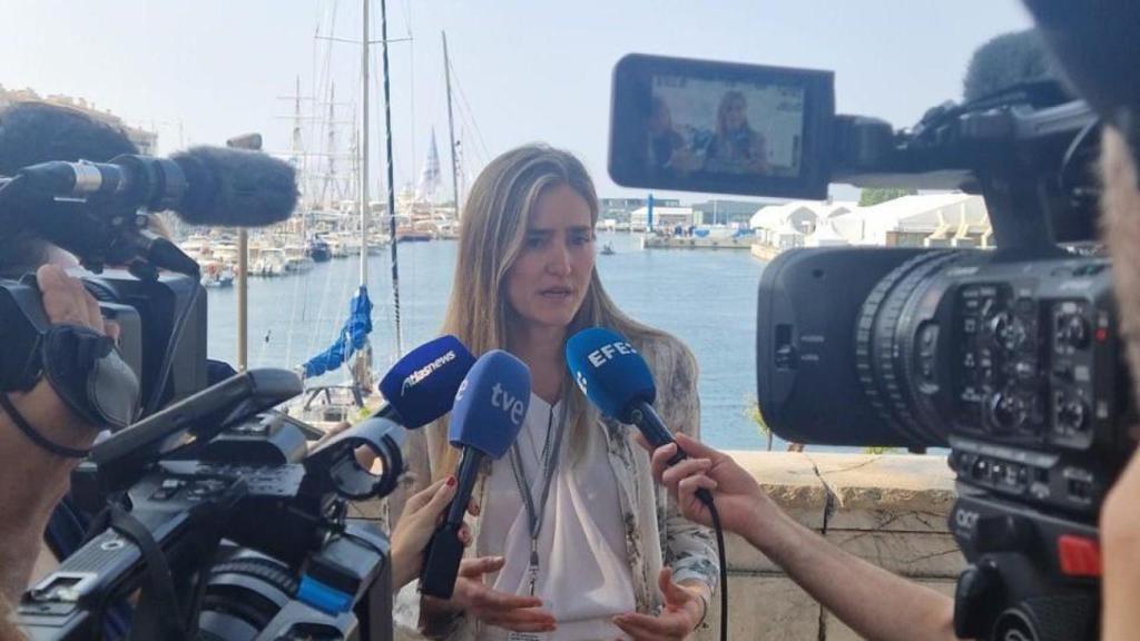 La ministra para la Transición Ecológica, Sara Aagesen, este martes, en Niza, en la Conferencia de las Naciones Unidas sobre los Océanos de 2025.