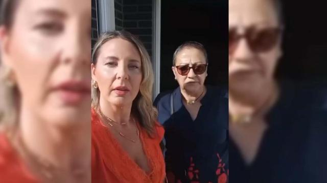 La portavoz de Vox en Ponferrada, Patricia González, y Concepción, en una imagen del vídeo publicado por Vox