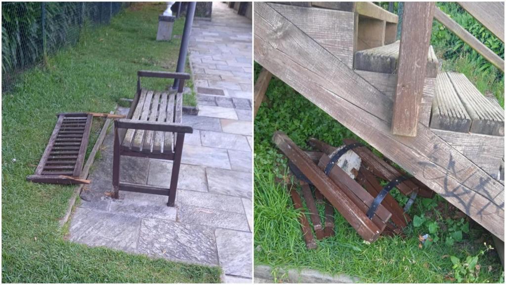 Actos vandálicos denunciados por el Concello de Oleiros.