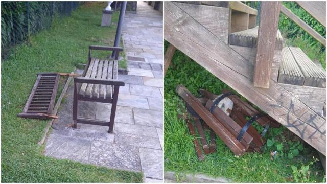 Actos vandálicos denunciados por el Concello de Oleiros.