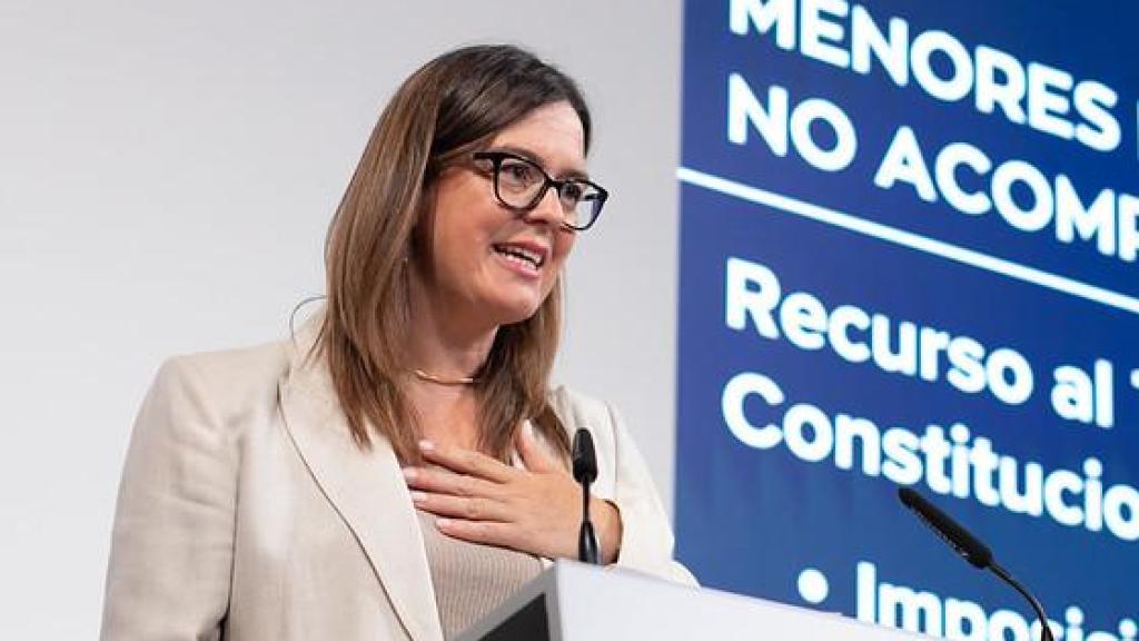 Esther Padilla, consejera portavoz del Gobierno de Castilla-La Mancha, este martes en rueda de prensa.
