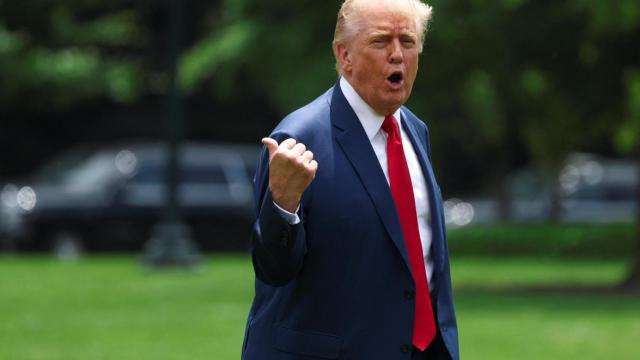 El presidente de Estados Unidos, Donald Trump, llega a la Casa Blanca, en Washington.