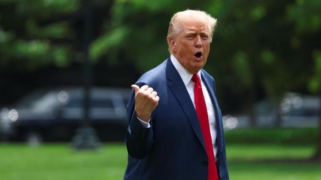 El presidente de Estados Unidos, Donald Trump, llega a la Casa Blanca, en Washington.