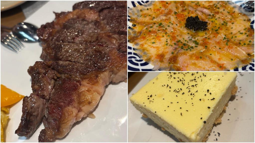 Varios platos del restaurante Montes de Galicia en Madrid.