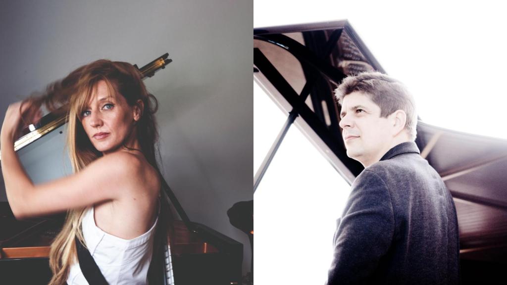 Los pianistas Lucía Rey (Foto: Larisa López) y Javier Perianes (Foto: Chiang Heller).