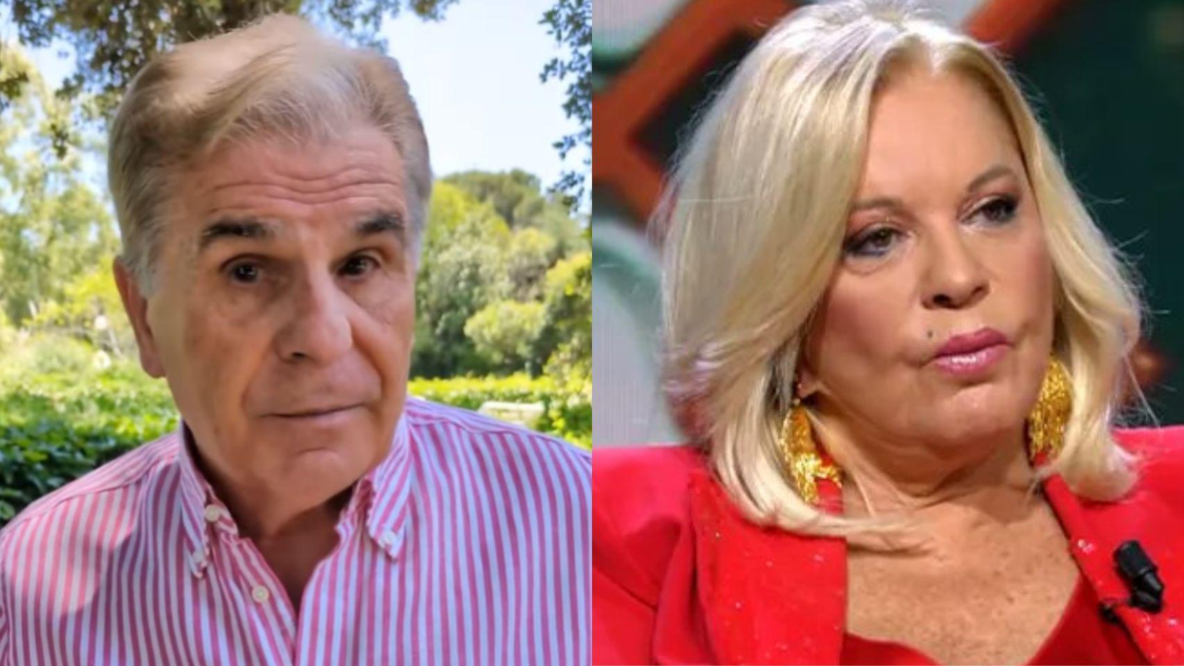 Pedro Ruiz y Bárbara Rey, en un fotomontaje