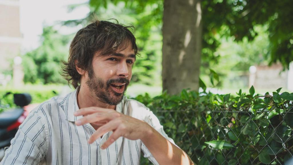 Miguel Ángel García de la Calera durante la entrevista.