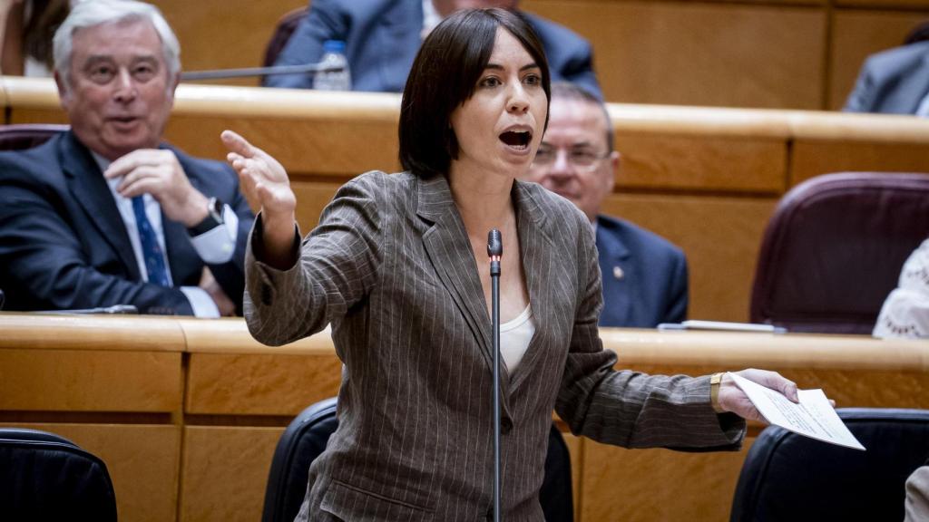 La ministra de Ciencia, Innovación y Universidades, Diana Morant, este martes en el Senado.