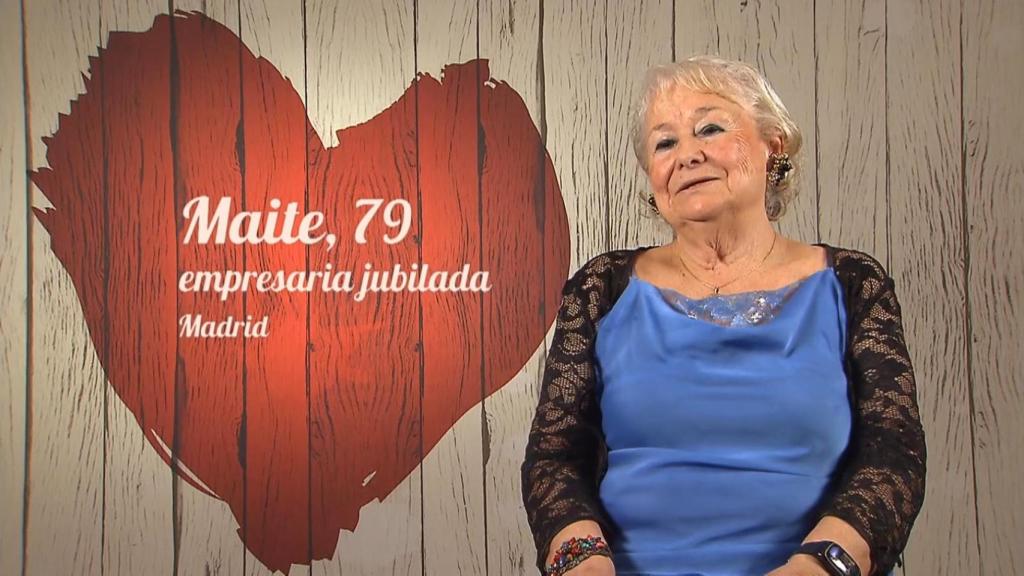 Maite, 79 años, en 'First Dates'