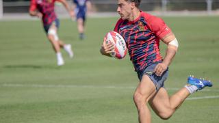 Un momento de la presentación este martes de la selección española de Rugby 7S en Bonalba.
