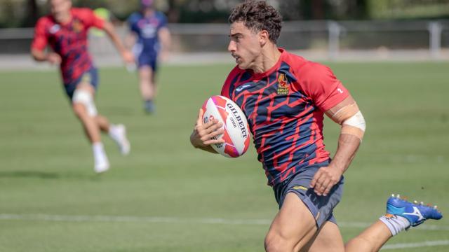 Un momento de la presentación este martes de la selección española de Rugby 7S en Bonalba.