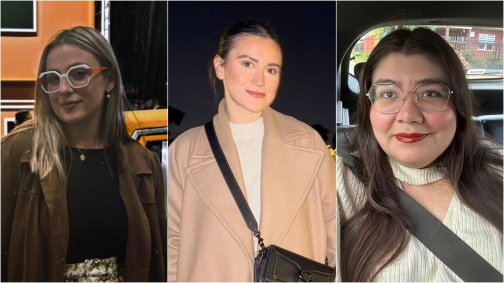 María, Alexandra y Sofía, las tres adolescentes engañadas por la agencia 7Vuelos.