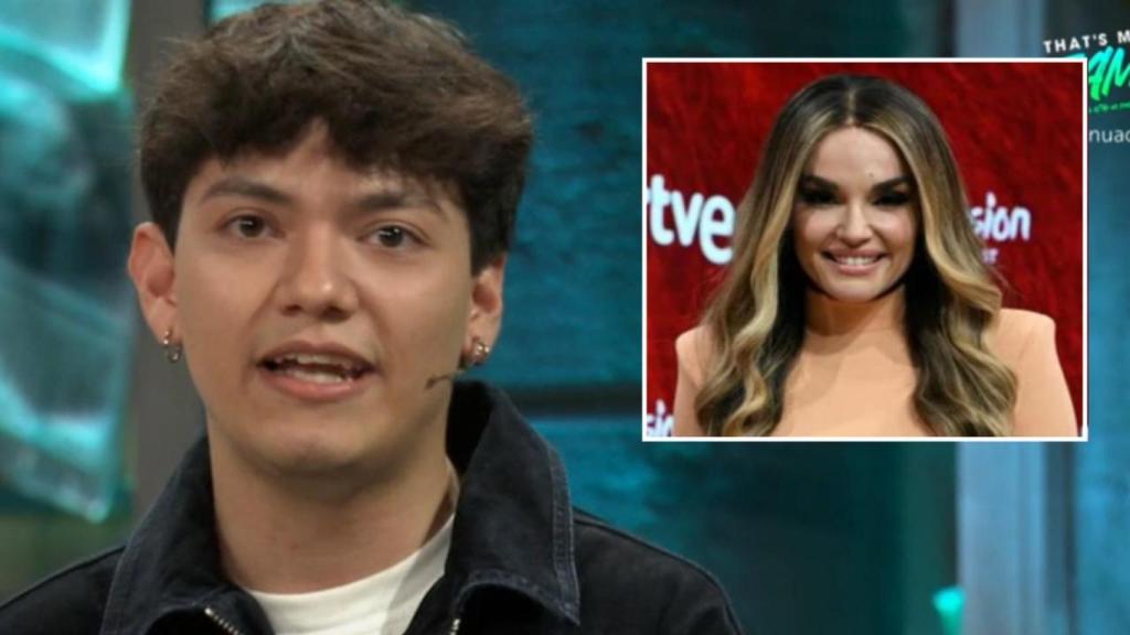 Los cantantes JJ y Melody, en un fotomontaje de BLUPER.