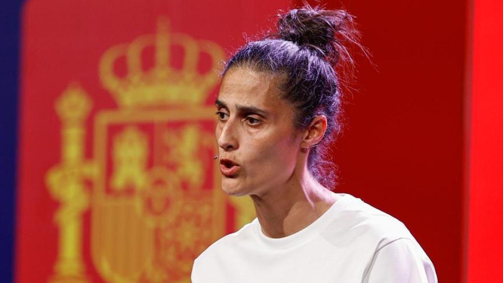 Montse Tomé, en rueda de prensa con la Selección