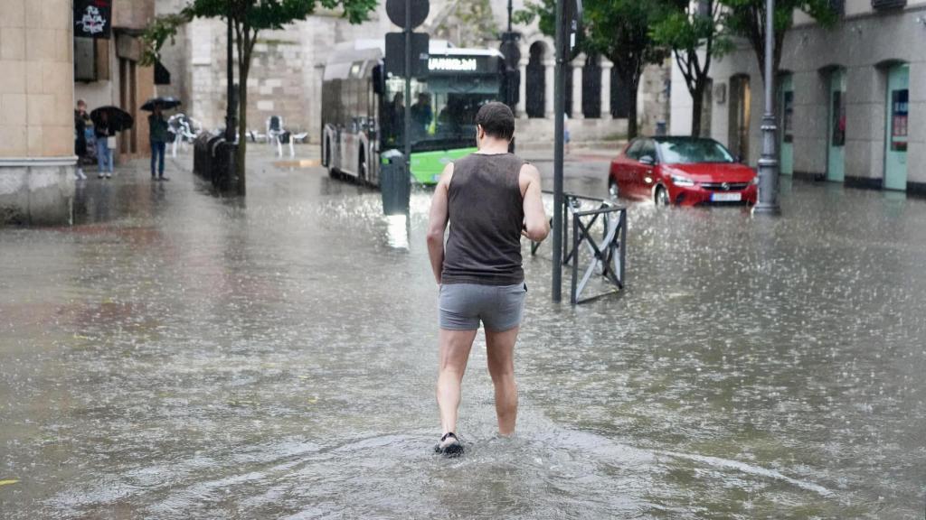 Una imagen de las inundaciones vividas en Valladolid