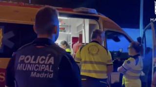 Un agente de la Policía Municipal en San Blas.