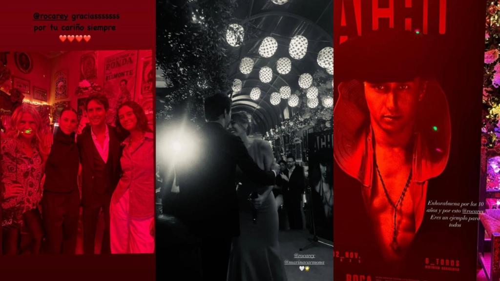 Imágenes del interior de la fiesta de Roca Rey publicadas en redes.